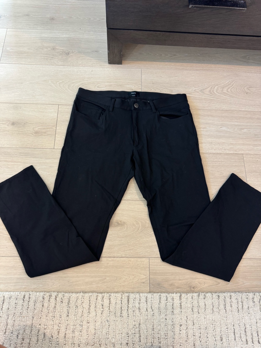 Theory Black Men's Chinos - Classic Straight Fit